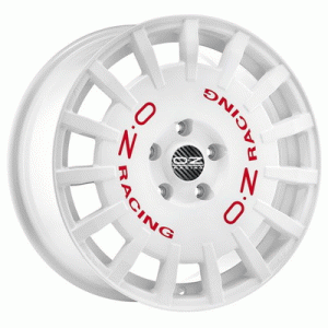 Литые диски OZ Rally Racing R17 4x100 7 ET30 DIA68.1 race white+red lettering(арт.83-150-130545)