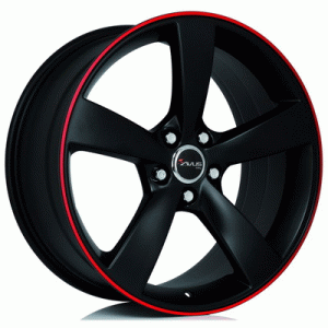 Литые диски Avus Racing AF10 R18 5x112 8 ET30 DIA66.6 black red line(арт.83-176-46326)