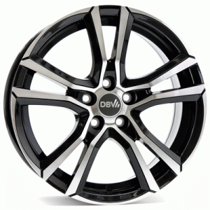 Литі диски DBV Andorra R18 5x112 8 ET30 DIA74.1 Black Front Polished